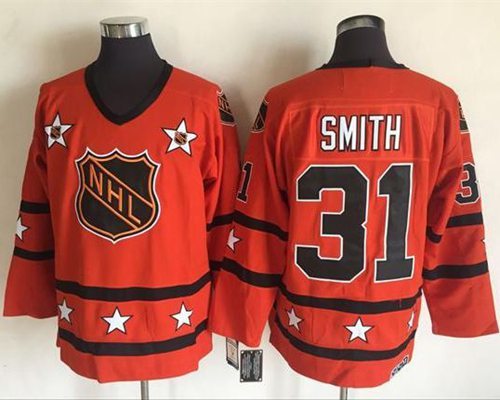 1972-81 NHL All-Star #31 Billy Smith Orange CCM Throwback Stitched Vintage Hockey Jersey