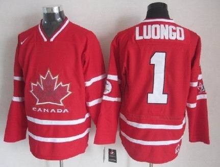 2010 Olympics Canada #1 Roberto Luongo Red Jersey