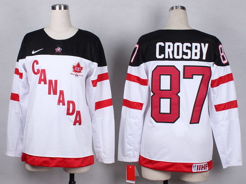 2014/15 Team Canada #87 Sidney Crosby White 100TH Women’s Jersey