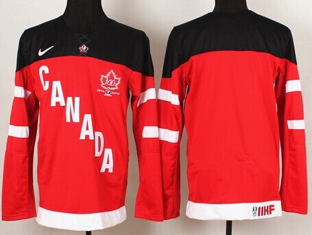 2014/15 Team Canada Men’s Customized Red 100TH Jersey