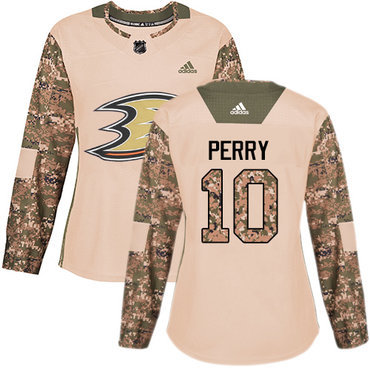 Adidas Anaheim Ducks #10 Corey Perry Camo Authentic 2017 Veterans Day Women’s Stitched NHL Jersey