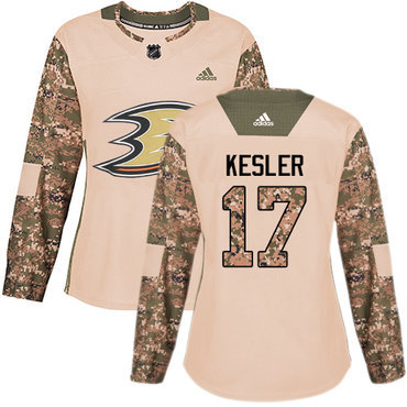 Adidas Anaheim Ducks #17 Ryan Kesler Camo Authentic 2017 Veterans Day Women’s Stitched NHL Jersey