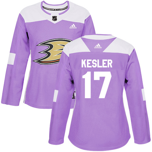 Adidas Anaheim Ducks #17 Ryan Kesler Purple Authentic Fights Cancer Women’s Stitched NHL Jersey