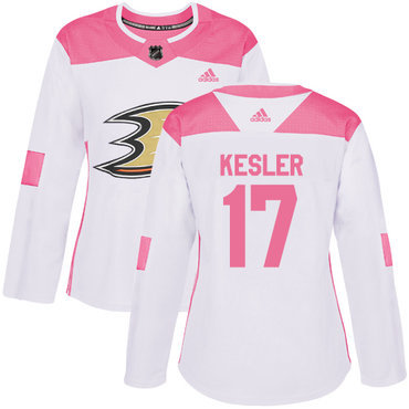 Adidas Anaheim Ducks #17 Ryan Kesler White Pink Authentic Fashion Women’s Stitched NHL Jersey