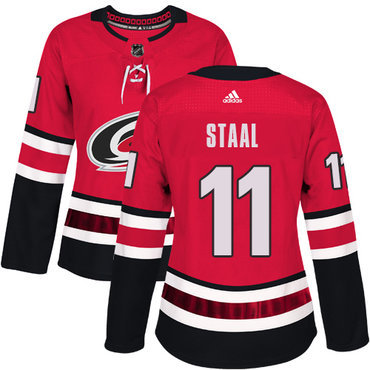 Adidas Carolina Hurricanes #11 Jordan Staal Red Home Authentic Women’s Stitched NHL Jersey