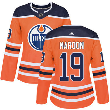 Adidas Edmonton Oilers #19 Patrick Maroon Orange Home Authentic Women’s Stitched NHL Jersey