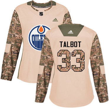 Adidas Edmonton Oilers #33 Cam Talbot Camo Authentic 2017 Veterans Day Women’s Stitched NHL Jersey