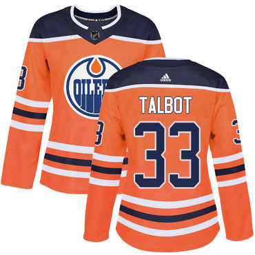 Adidas Edmonton Oilers #33 Cam Talbot Orange Home Authentic Women’s Stitched NHL Jersey