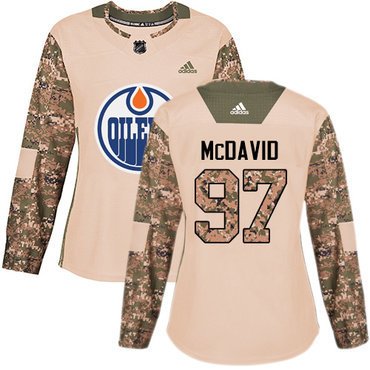 Adidas Edmonton Oilers #97 Connor Mcdavid Camo Authentic 2017 Veterans Day Women’s Stitched NHL Jersey