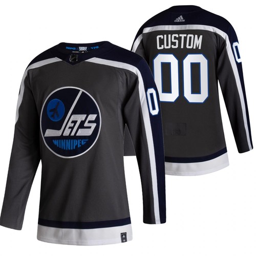 Winnipeg Jets Custom Black Men’s Adidas 2020-21 Alternate Authentic Player NHL Jersey